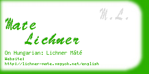 mate lichner business card